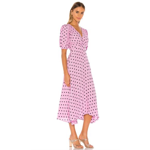 Faithfull the Brand Dresses & Skirts - Faithfull The Brand $189 Vittoria Midi Dress Style Dot Lilac